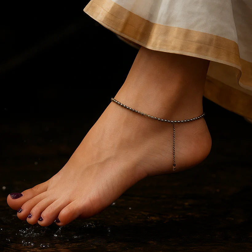 Laxmi Pyrite Anklet