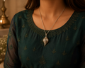 Shri Krishna Mantra Raksha Kavach Shankh (With Chain)