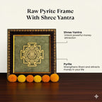 Siddh Shree Yantra on Raw Pyrite Frame Maniara