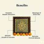 Siddh Shree Yantra on Raw Pyrite Frame Maniara