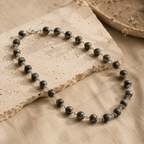 Karungali Malai Silver Cap Necklace