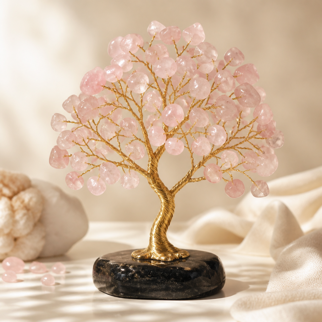 Maniara Rose Quartz Crystal Tree