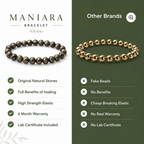 Maniara gemstone bracelet quality comparison — natural stones vs fake beads